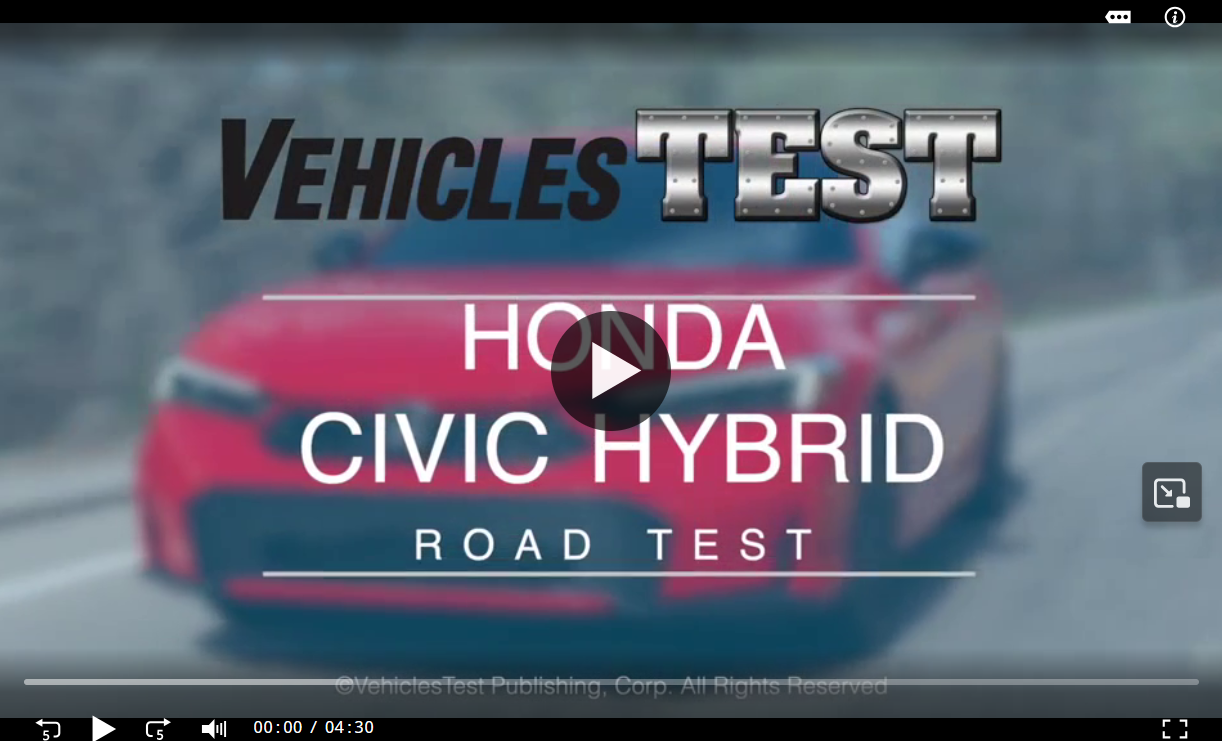 Honda Civic Hybrid virtual test drive VehiclesTEST