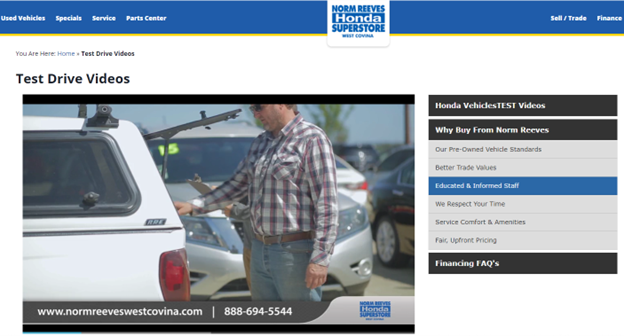 Let video highlight your exceptional Honda, Toyota dealership staff